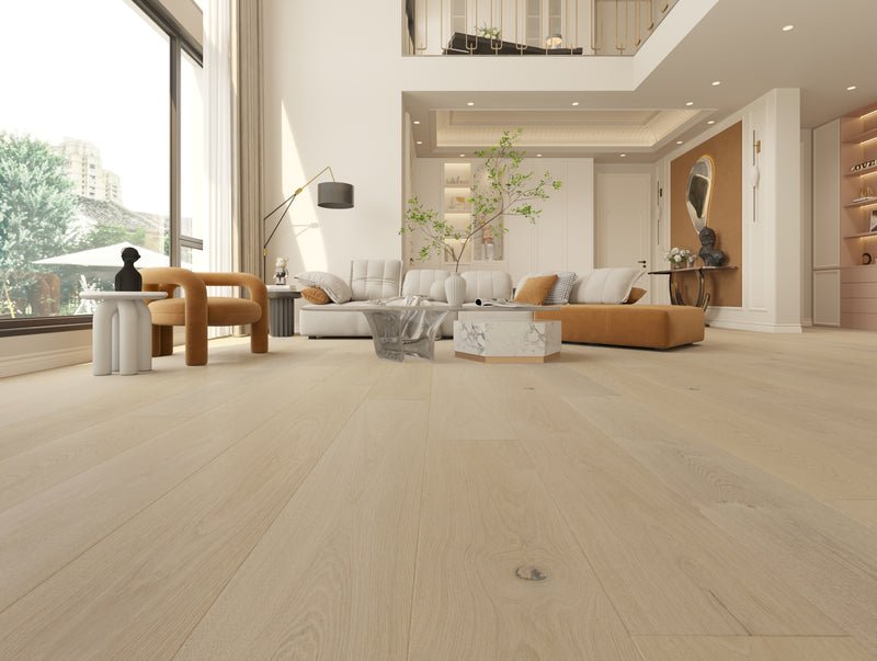 Bicos — McMillan engineered white oak flooring by Jamail Hardwoods