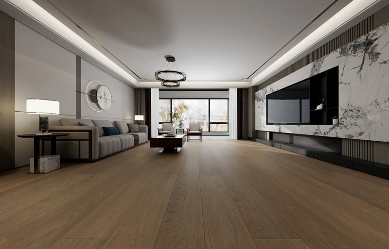 Sepia — McMillan engineered white oak flooring by Jamail Hardwoods