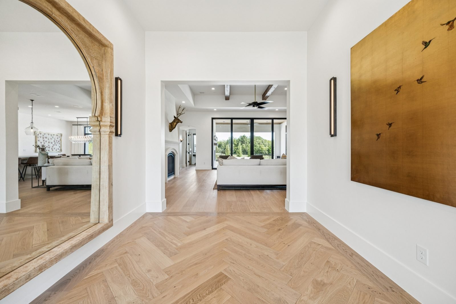 The Heights bungalow restoration with herringbone hardwood
