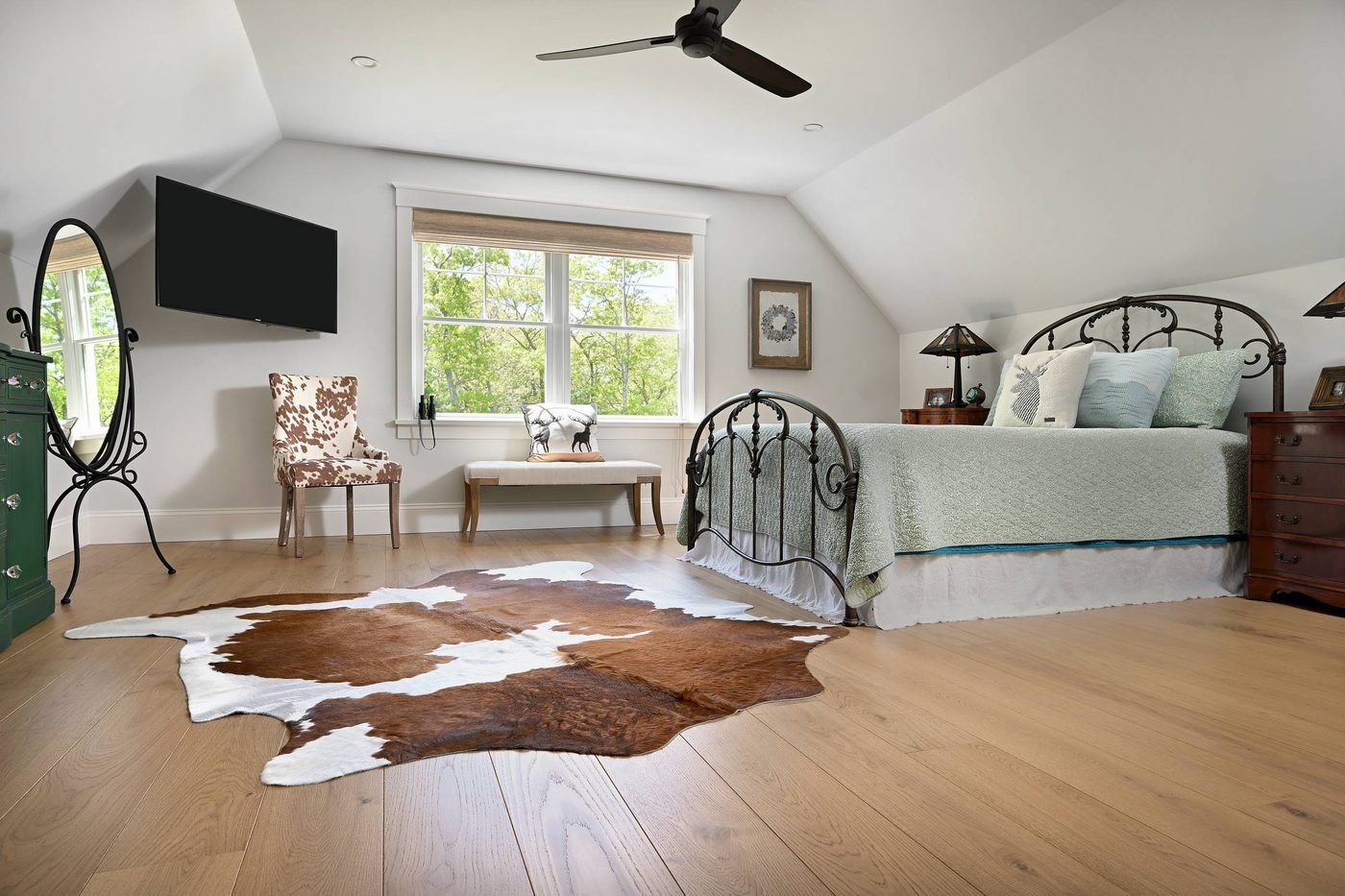 Boutique office with commercial-grade hardwood floors