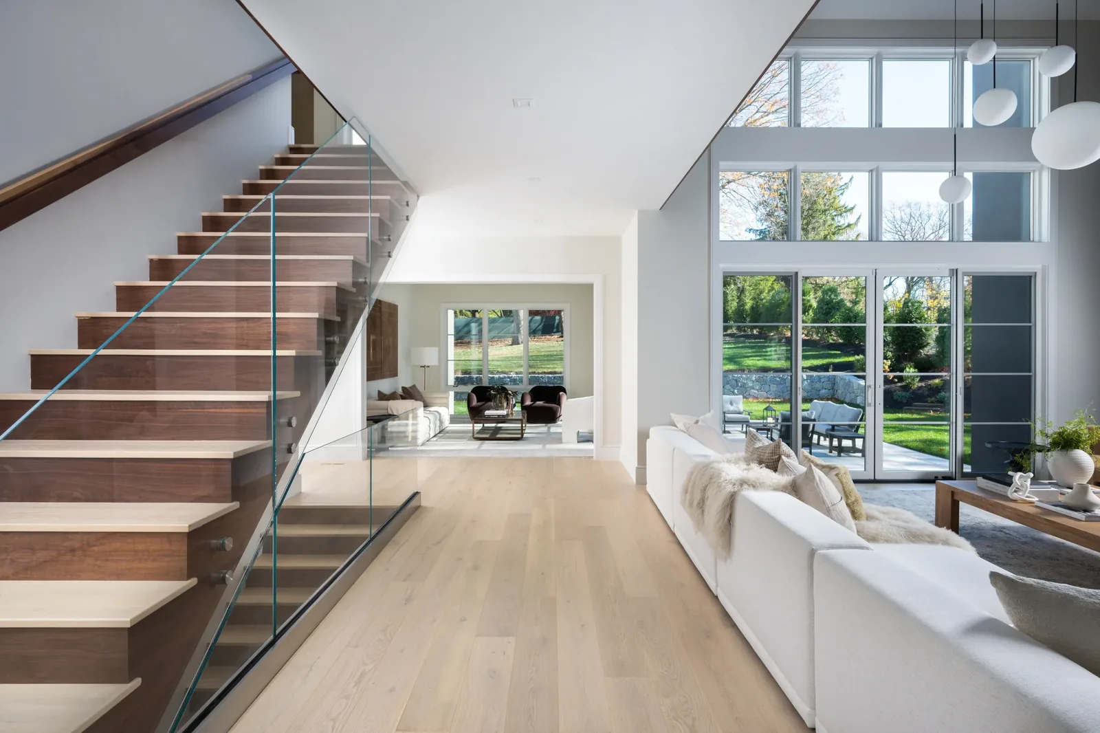 Bigelow residence with Cotton Character 8 inch European oak in light open plan