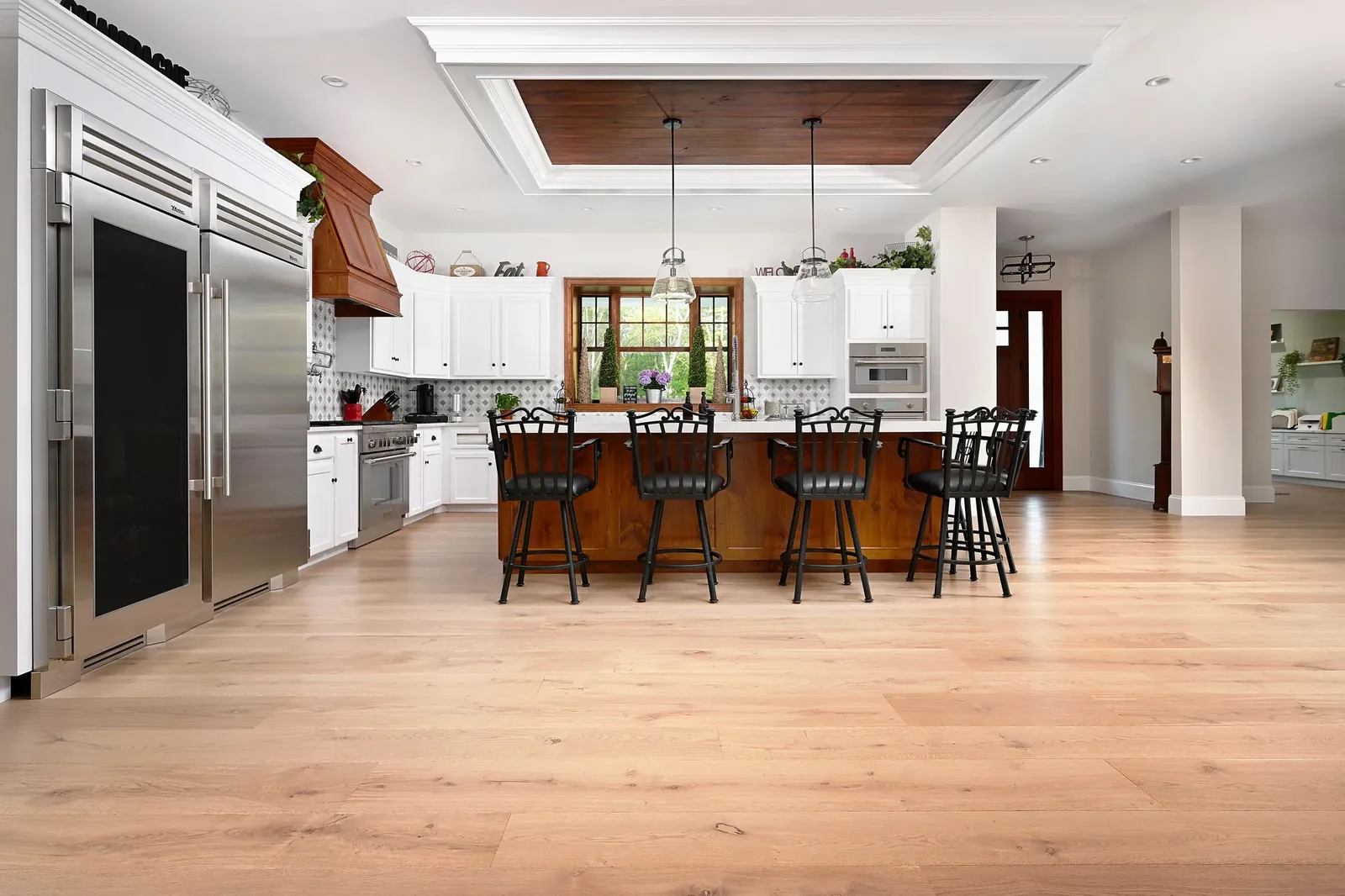 Robinson Massachusetts residence with Smoke Character European oak in mixed widths
