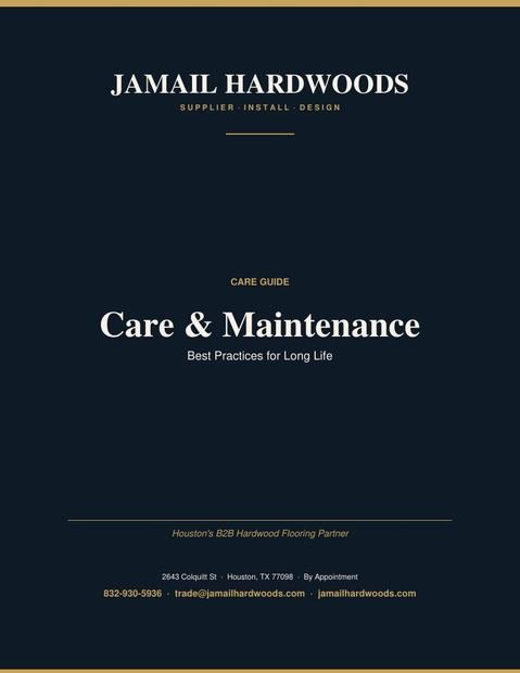 Care & Maintenance — Best Practices for Long Life PDF preview