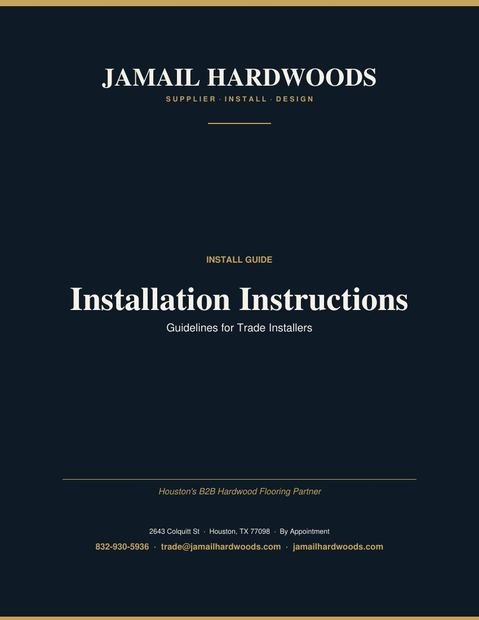 Installation Guide — For Trade Installers PDF preview