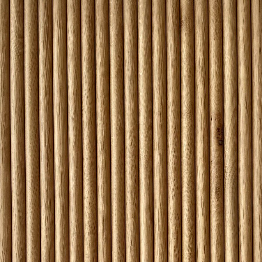 wall cladding Oak Round Thin Natural