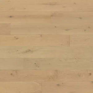 Top-down view of Fiji hardwood flooring planks in a natural light oak finish, highlighting the grain and texture.