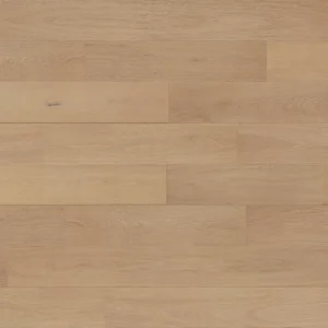 Top-down view of Maui hardwood flooring planks in natural light oak, featuring subtle wood grain and warm tones.